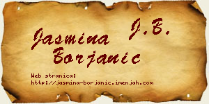 Jasmina Borjanić vizit kartica
